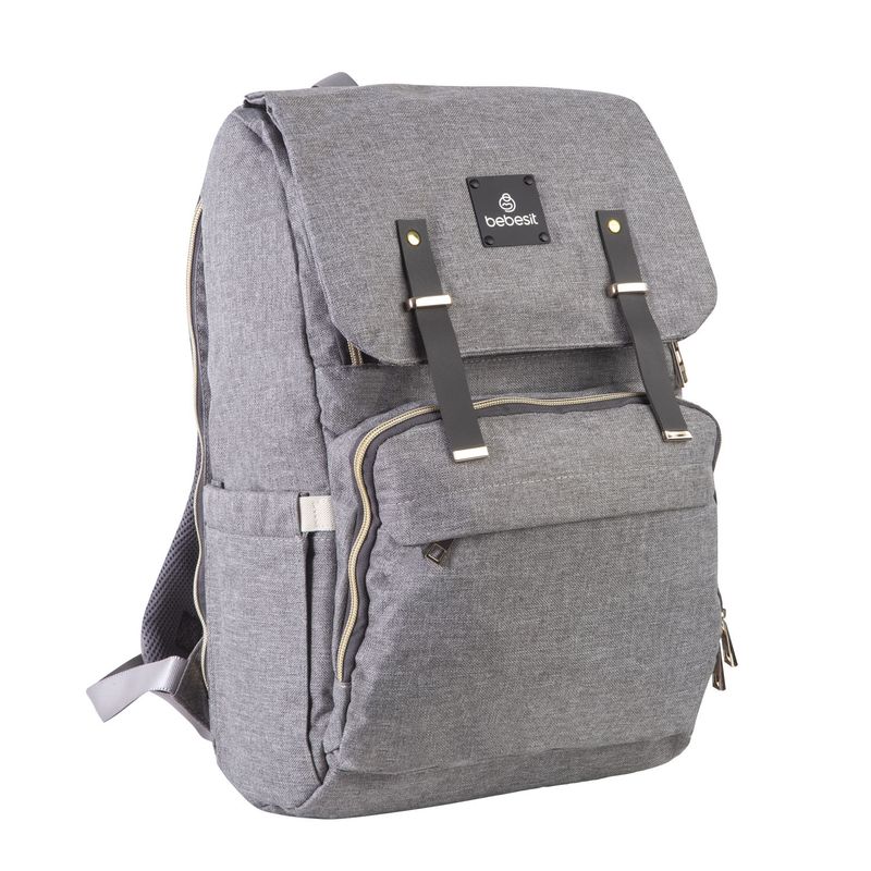 BEBESIT - Mochila Pañalera Gris Bebesit