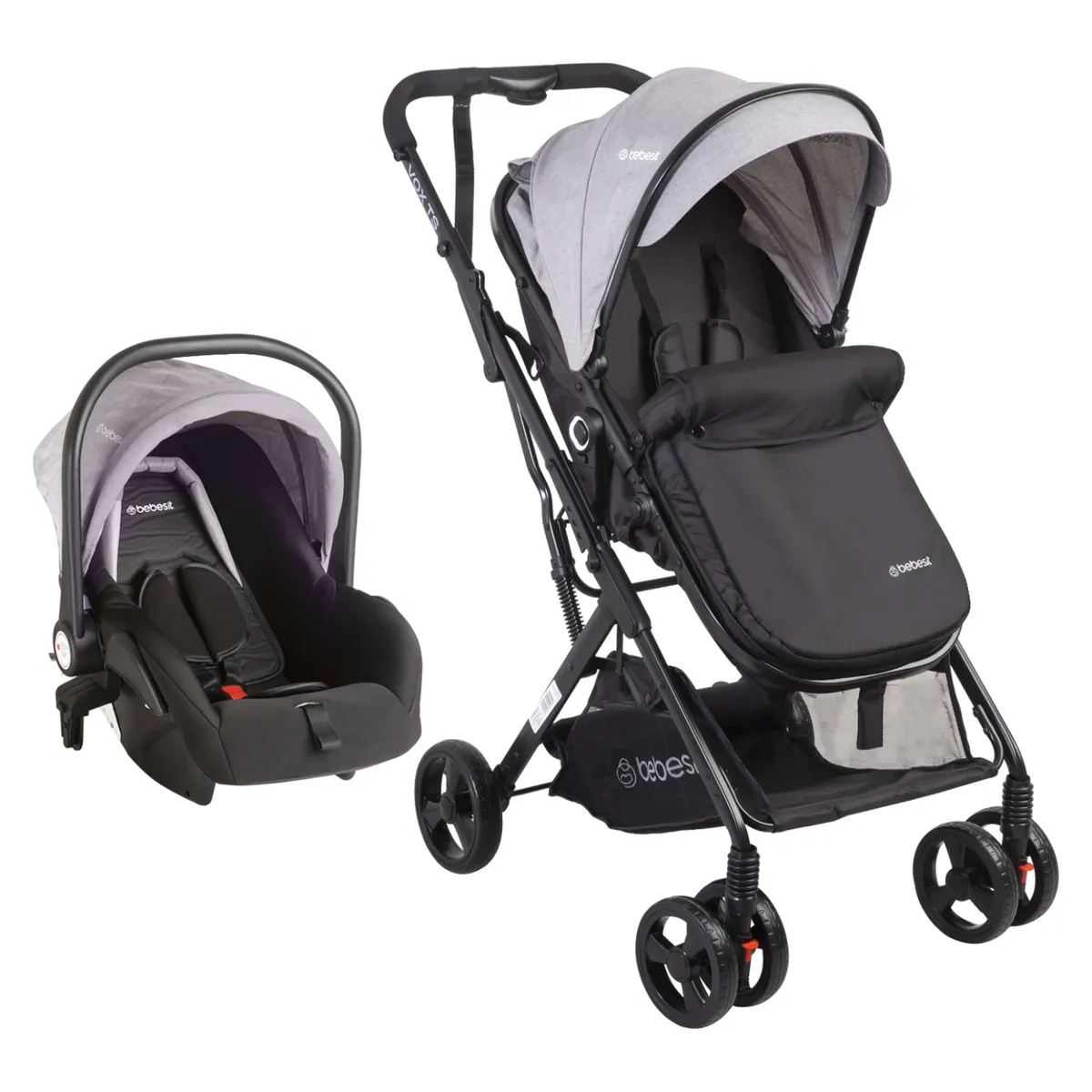 BEBESIT - Coche Cuna Travel System Vox Gris Bebesit
