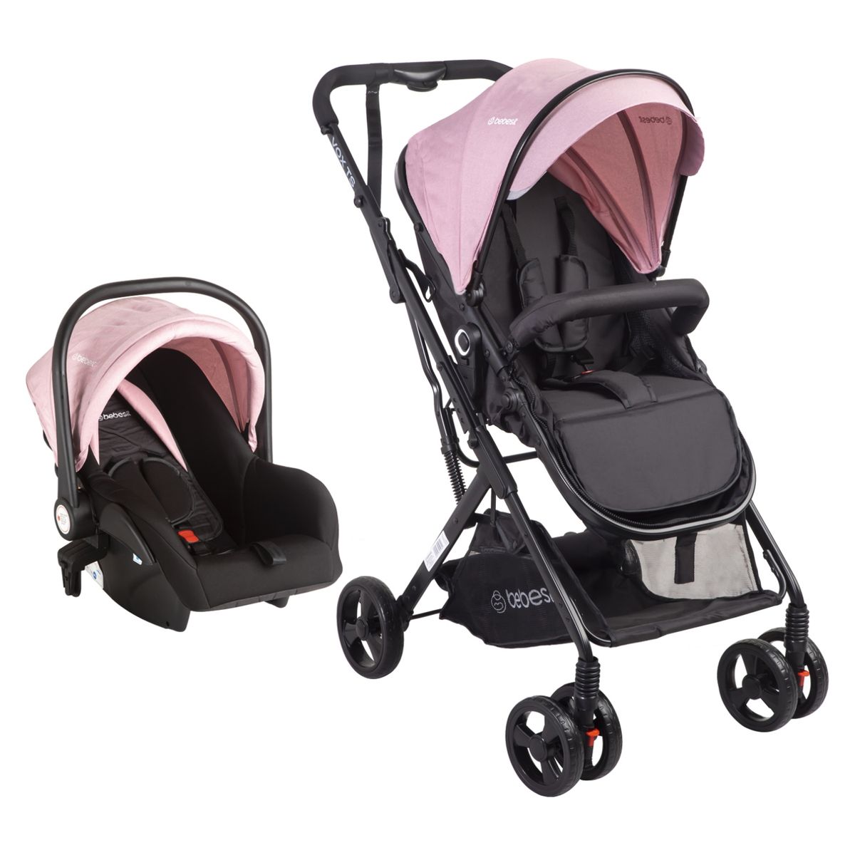 BEBESIT - Coche Cuna Travel System Vox Rosado Bebesit