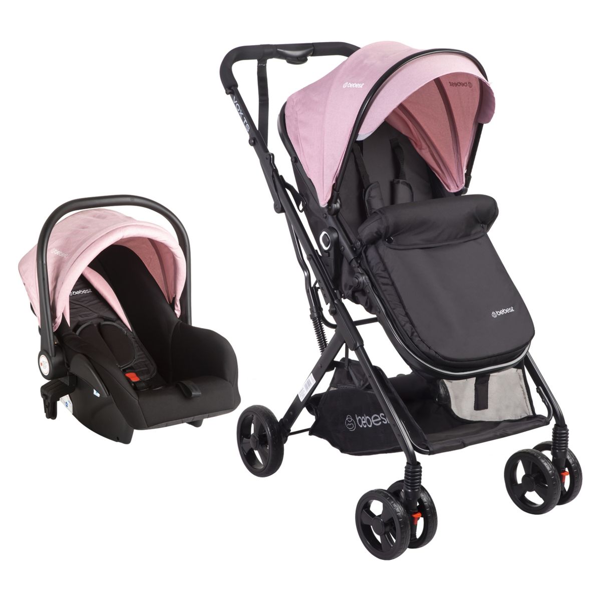 BEBESIT - Coche Cuna Travel System Vox Rosado Bebesit
