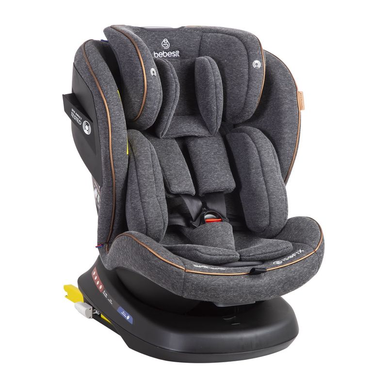 BEBESIT - Silla de Auto Convertible con Isofix Supra Premium 360° Gris Bebesit
