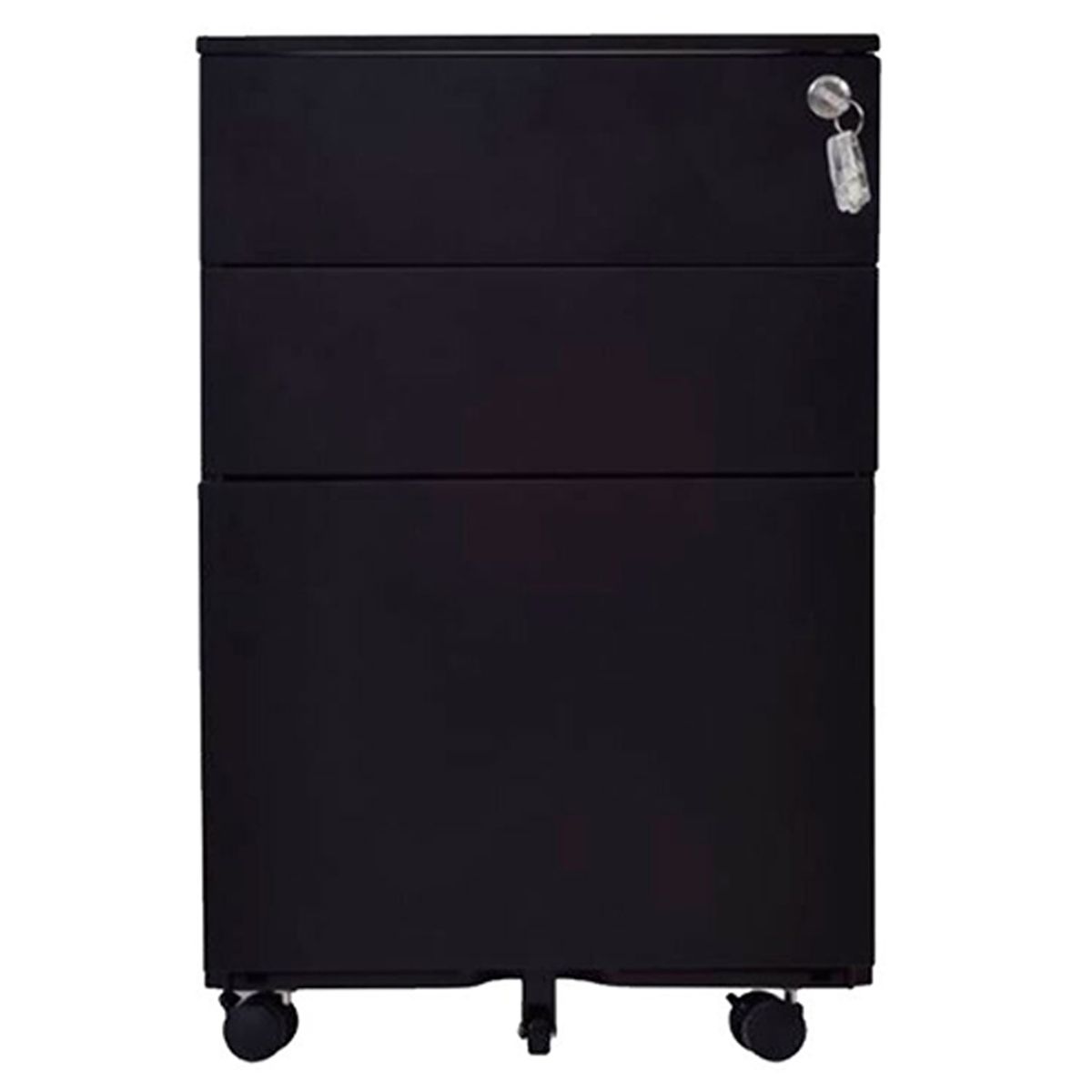 FORM OFFICE - Cajonera Metálica Móvil 39X50X60 cm Negro