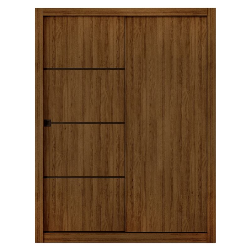 DI PORETTI - Clóset Realeza 2 Puertas 3 Cajones 169X53X217 Tabaco