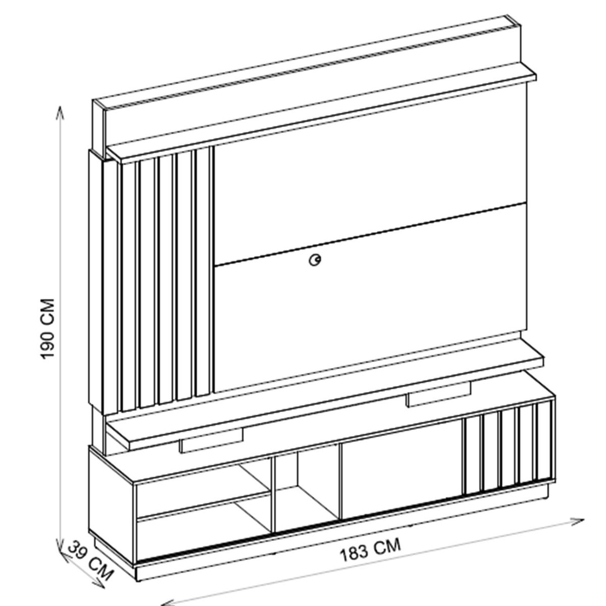 DI PORETTI - Home Detroit 70 1 Puerta 193X195X396 Café Claro Di Poretti