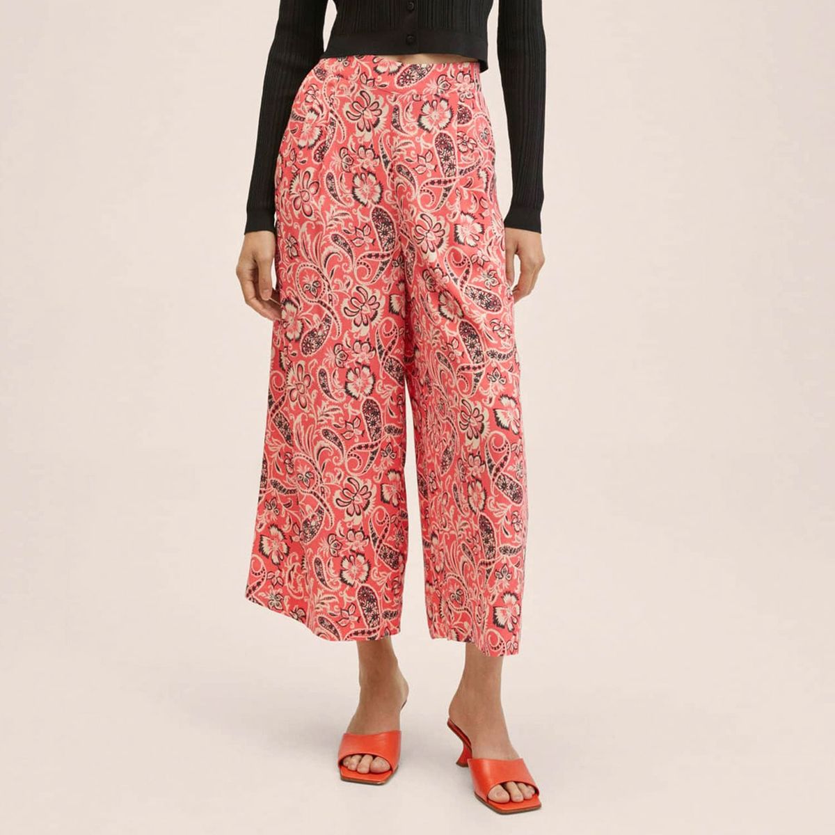 MANGO - Pantalón Culotte Fluido Life Mujer Mango