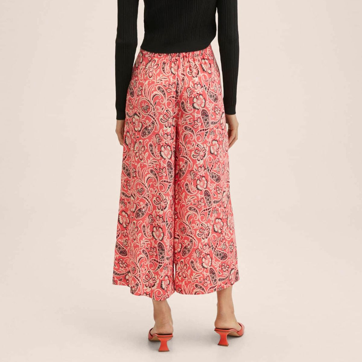 MANGO - Pantalón Culotte Fluido Life Mujer Mango