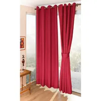 Cortina 2 Paños Black Out City Rojo