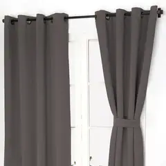 DORAL - Cortina 2 Paños Black Out Victoria Gris