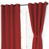 Cortina 2 Paños Black Out Victoria Rojo