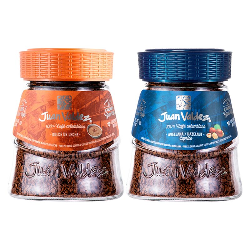 JUAN VALDEZ - Pack 2 Liofilizado Avellana Y Dulce De Leche Juan Valdez