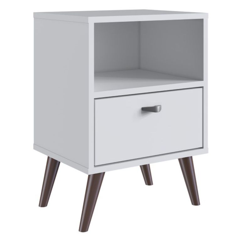 Velador Honey Con Cajón Blanco