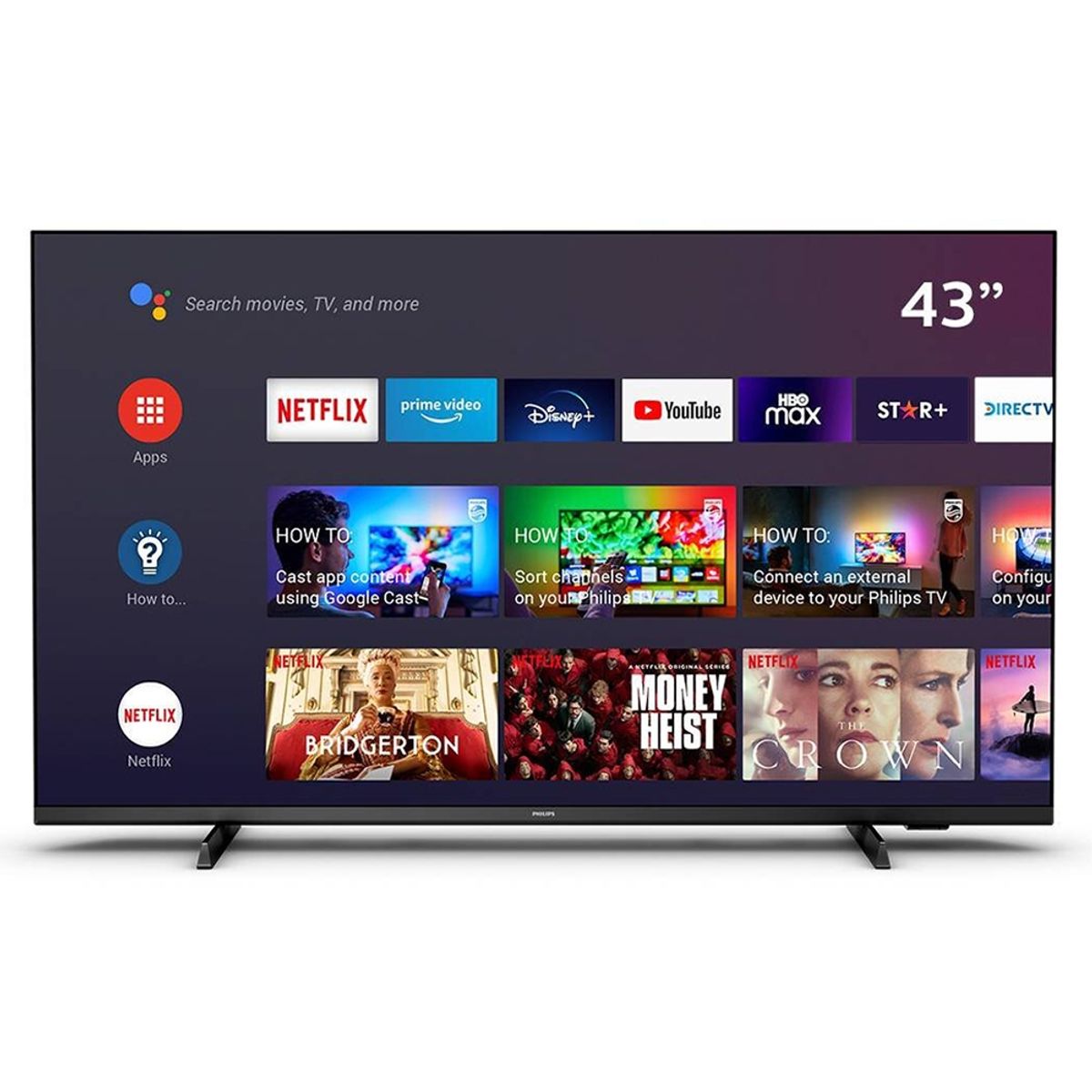 PHILIPS - Led Philips 43 4K Uhd 43Pud7406 Android Smart Tv