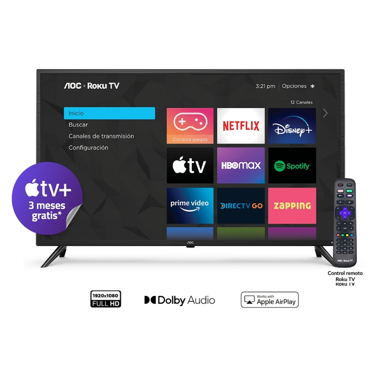 AOC - Aoc Roku Tv Led 43 Full Hd Smart Tv