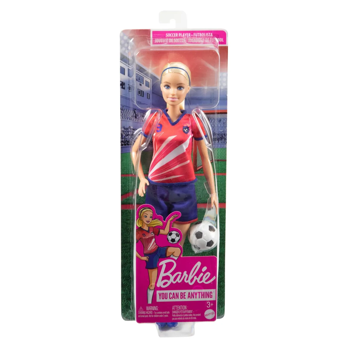 BARBIE - Profesiones Futbol Playera Roja Barbie