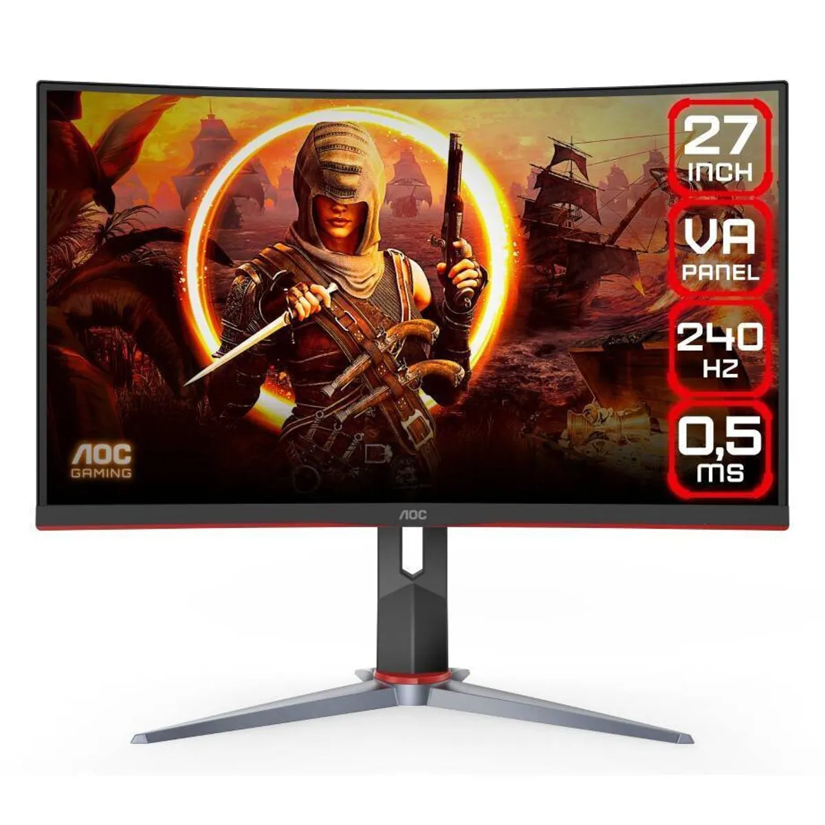 AOC - Monitor Gaming Aoc C27G2Z 27 240Hz 0.5Ms