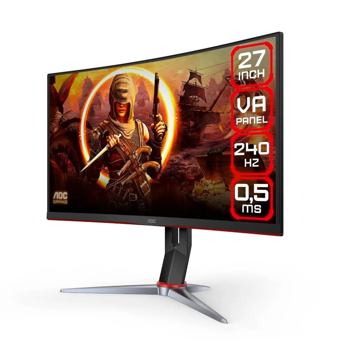AOC - Monitor Gaming Aoc C27G2Z 27 240Hz 0.5Ms