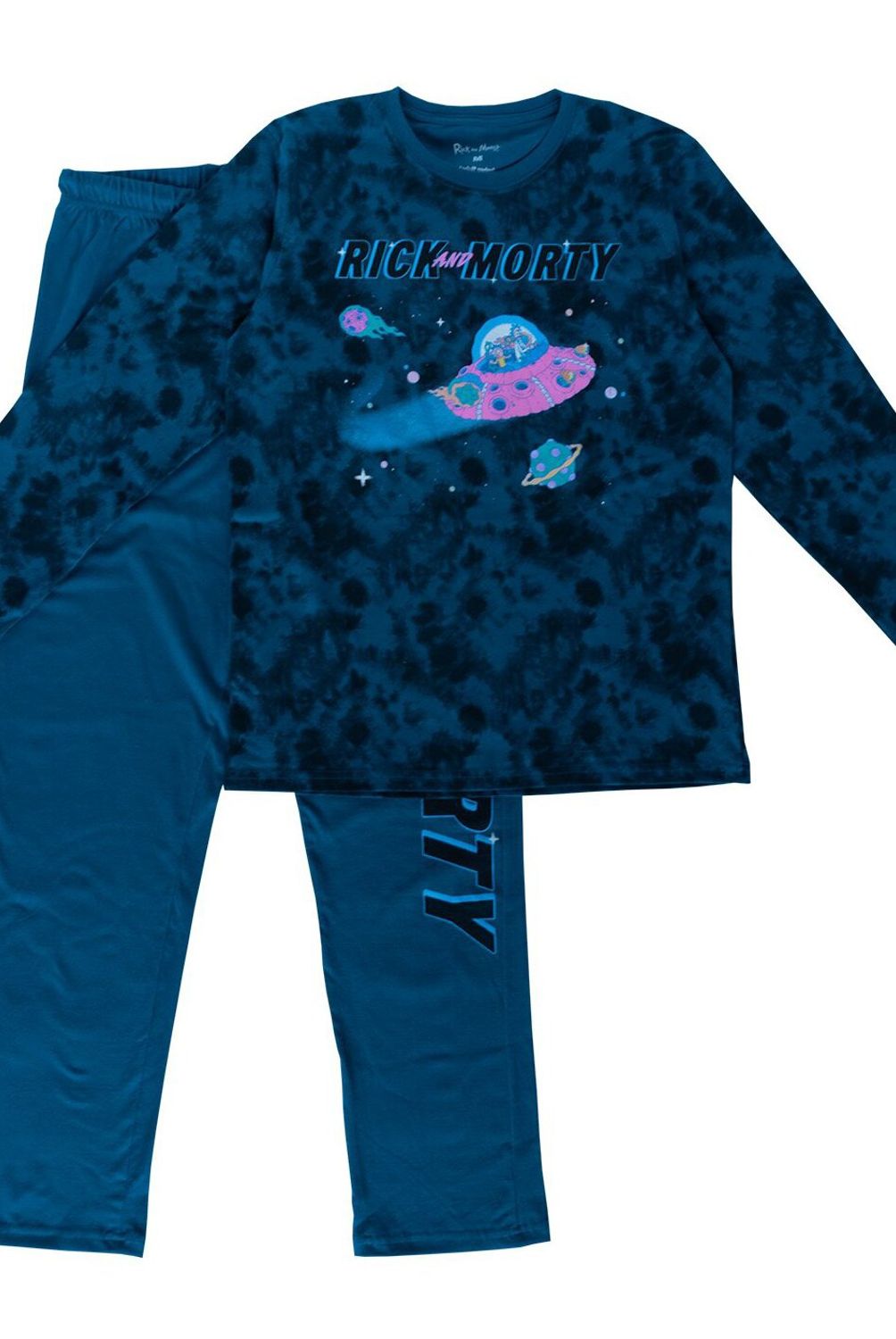 RICK_AND_MORTY - Pijama Largo Hombre Azul Rick And Morty