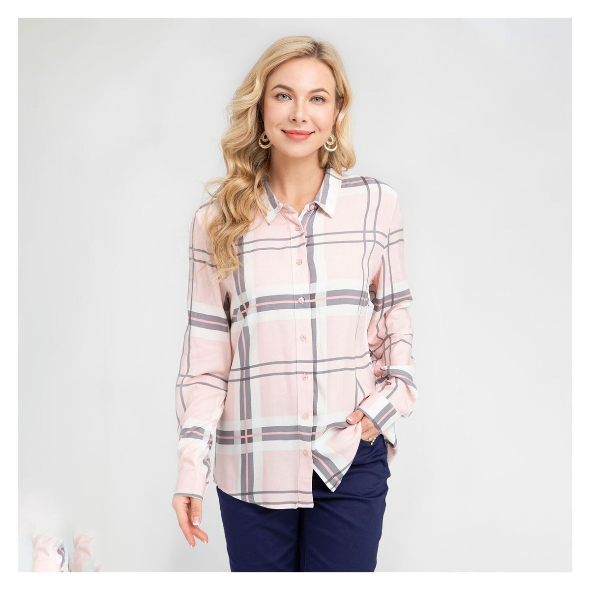 FASHION'S PARK - Blusa mujer escocés