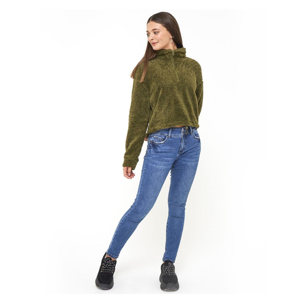 FASHION'S PARK - Polar Mujer Sherpa Espampado