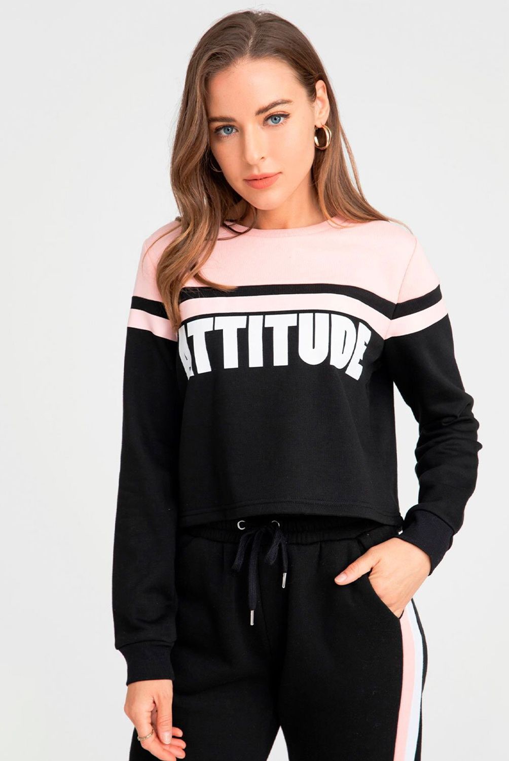 FASHION'S PARK - Poleron Deportivo Mujer Crop.
