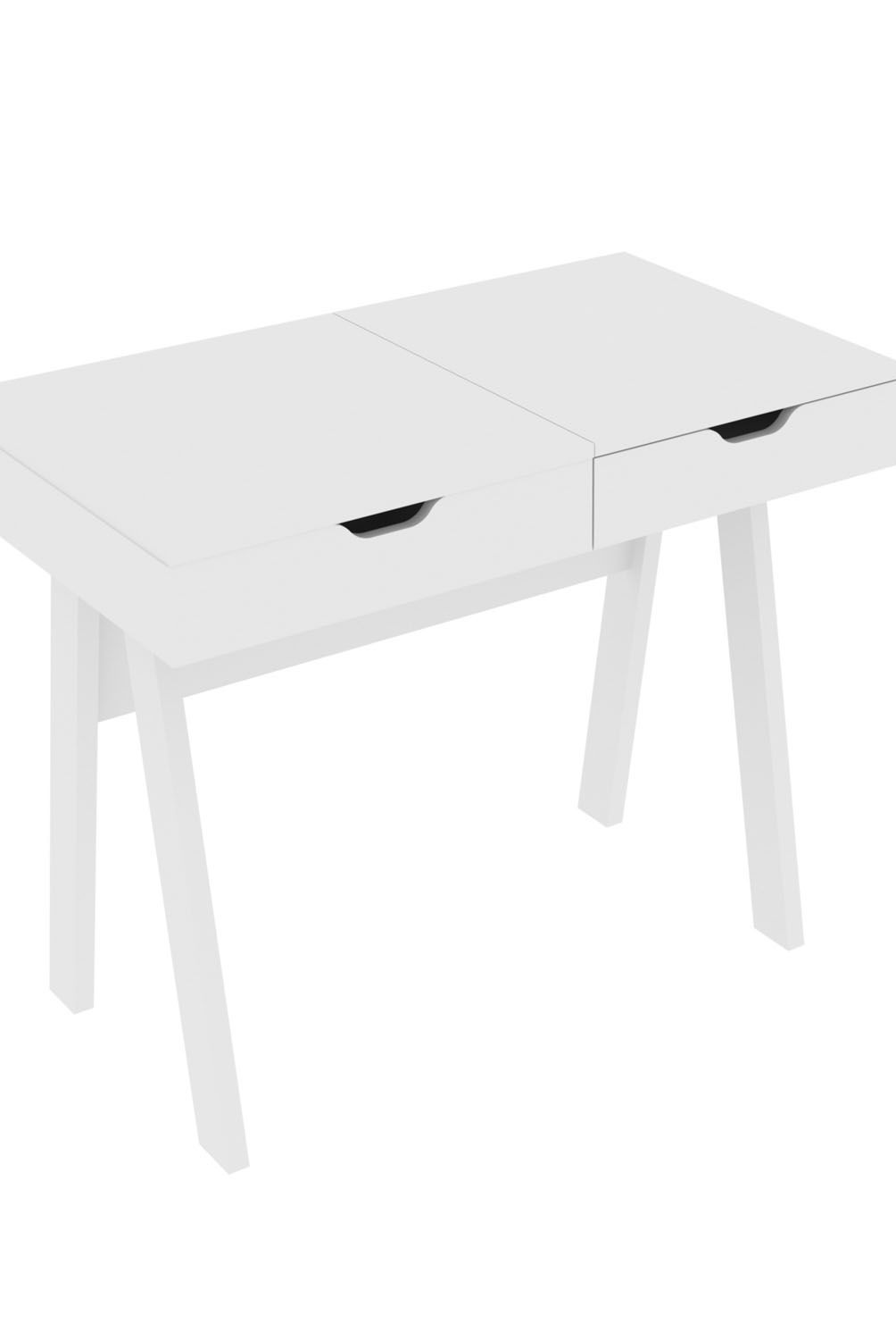 TECNOMOBILI - Tocador Con 1 Cajón Y Espejo Blanco Tecnomobili