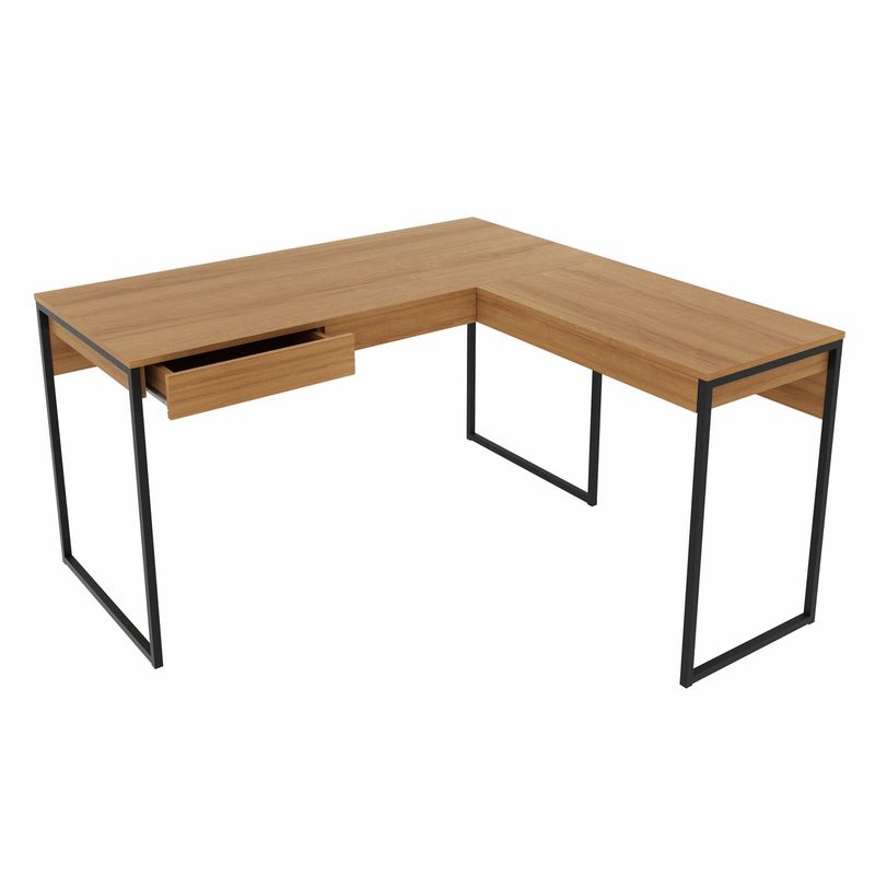 TECNOMOBILI - Escritorio Angular Almendra / Negro Tecnomobili