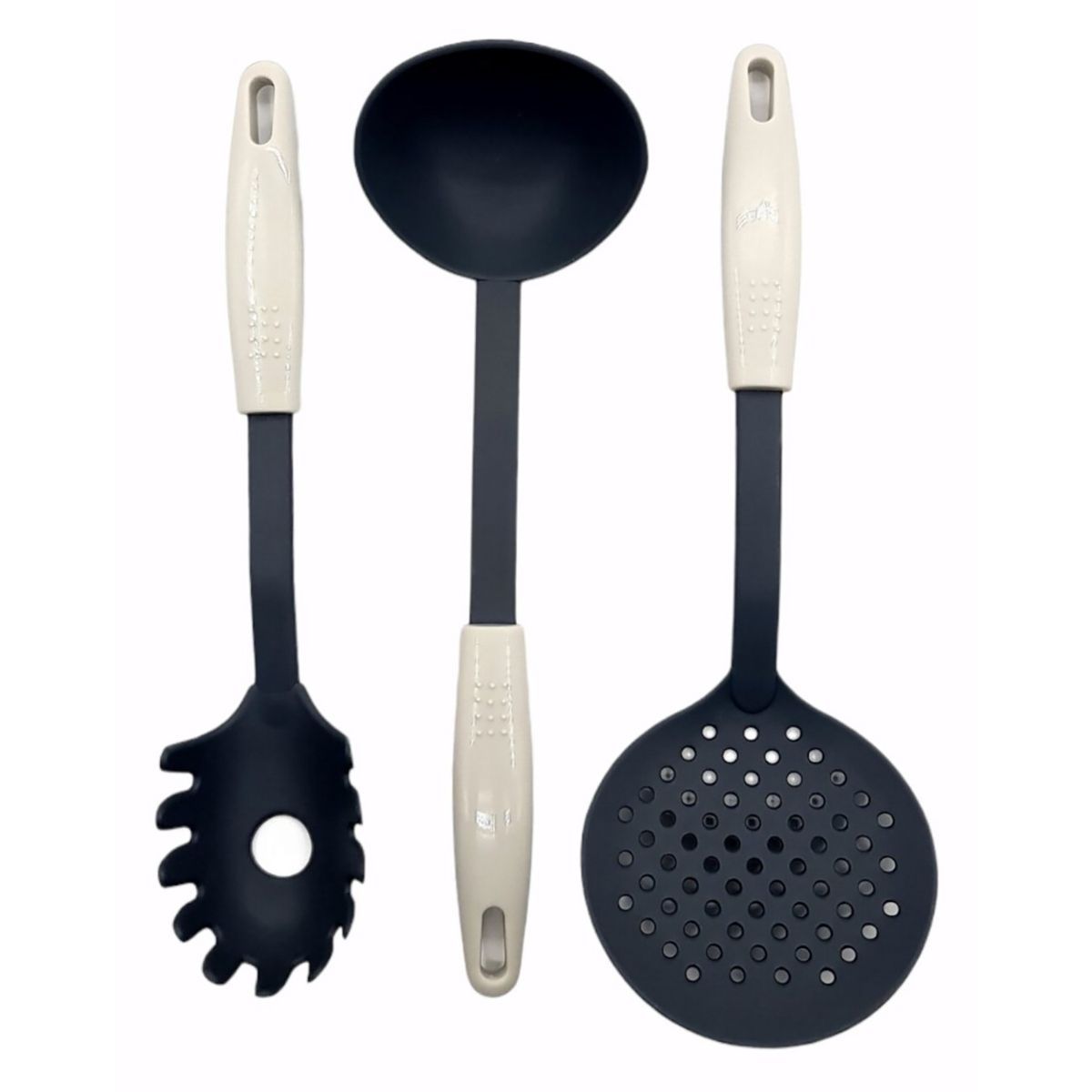 GENERICO - Utensilios Cocina Cucharon Plastico Set 3 Piezas