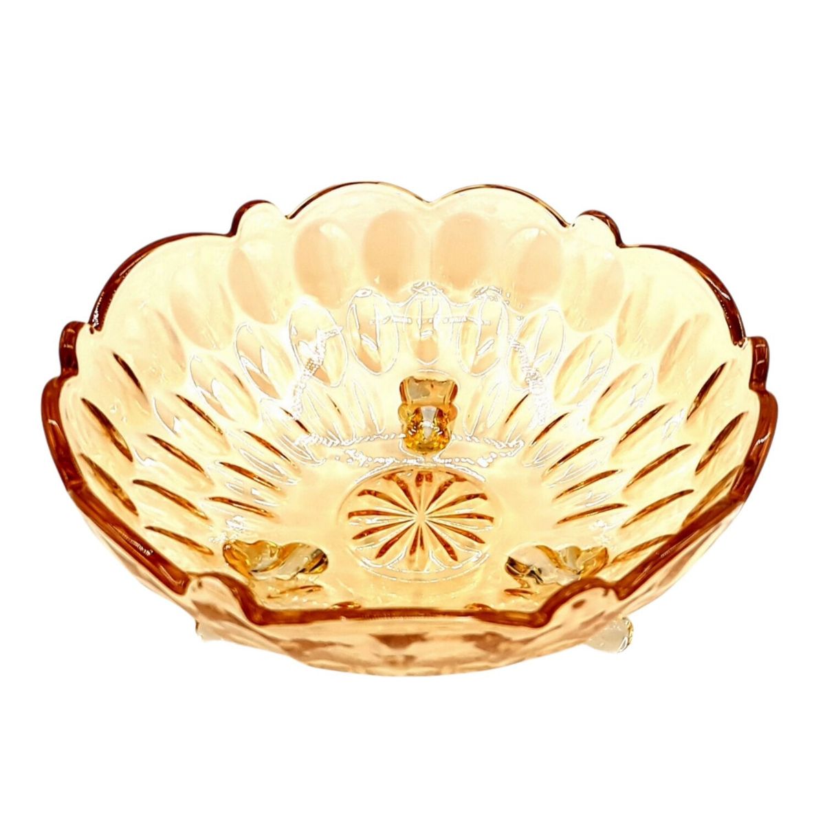 GENERICO - Frutera Ensaladera Vidrio Dorado 24X24X10Cm