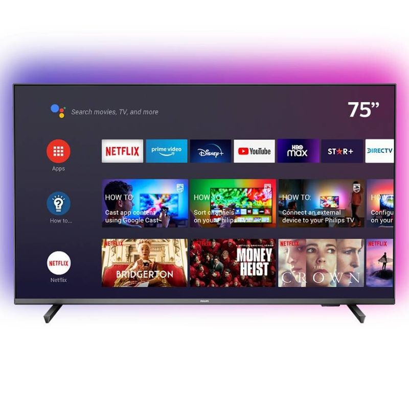 PHILIPS - Led Philips Ambilight 75 4K Uhd 75Pud7906 Android