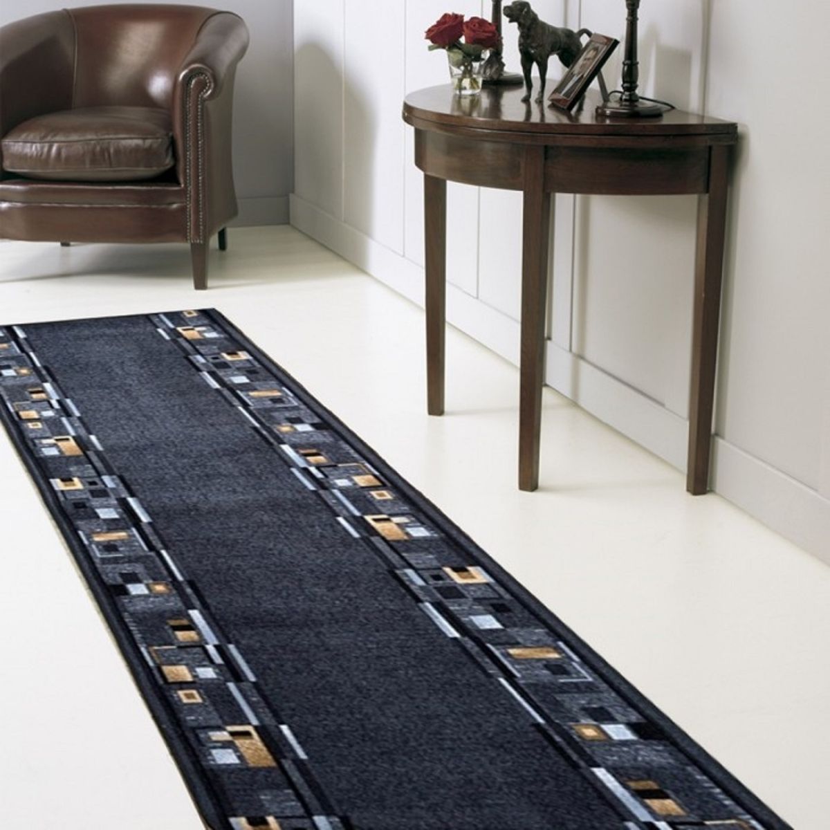 IDETEX - Alfombra Pasillo Bombay Azul 67X180 Cm Idetex