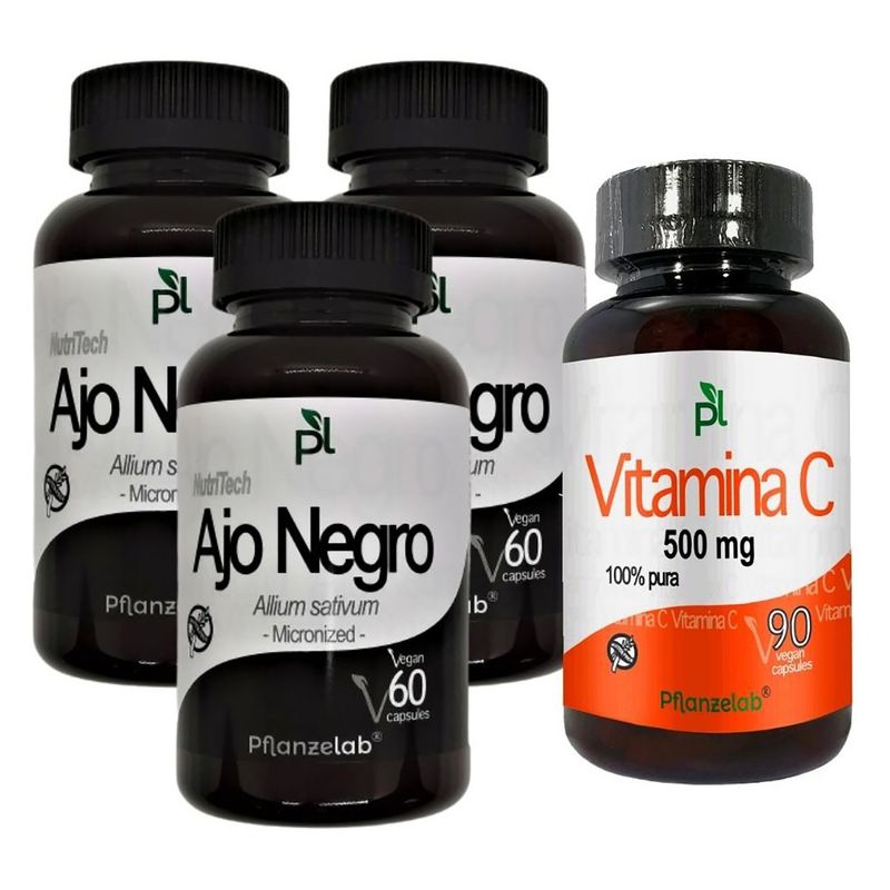 GENERICO - Ajo Negro Pflanzelab X3  Vitamina C de Regalo