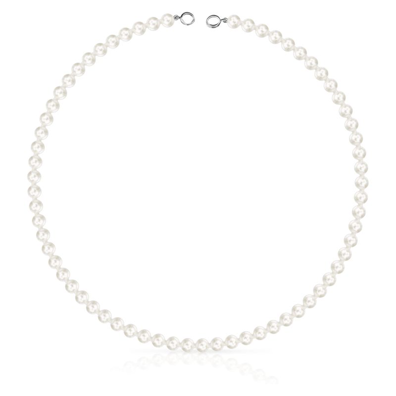 TOUS - Collar Hold De Perlas Y Plata Mujer Tous