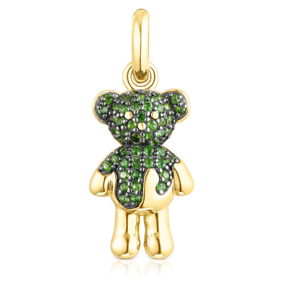 TOUS - Colgante Con Baño De Oro 18 Kt Sobre Plata Y Cromodiópsido Tous Teddy Bear Splash