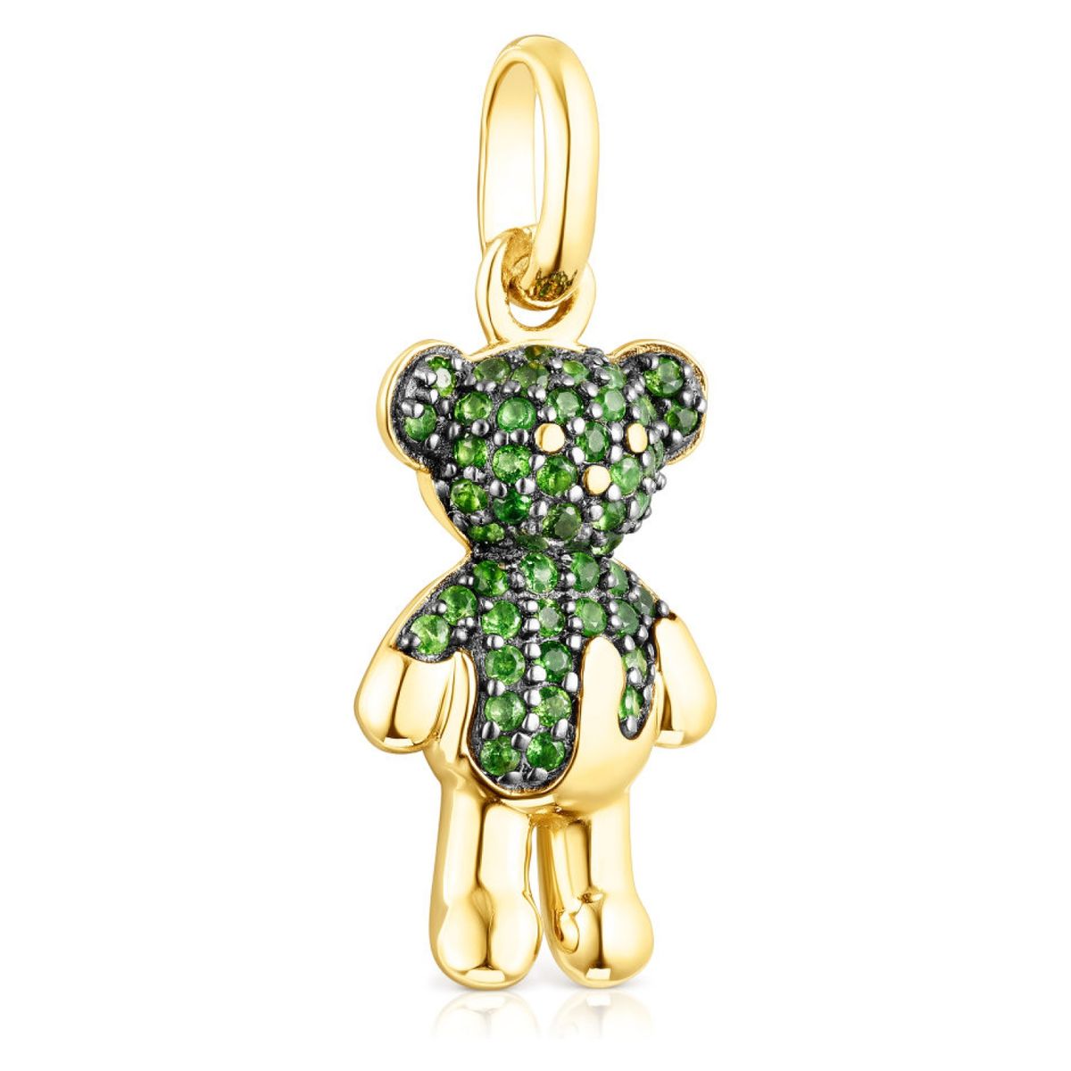 TOUS - Colgante Con Baño De Oro 18 Kt Sobre Plata Y Cromodiópsido Tous Teddy Bear Splash