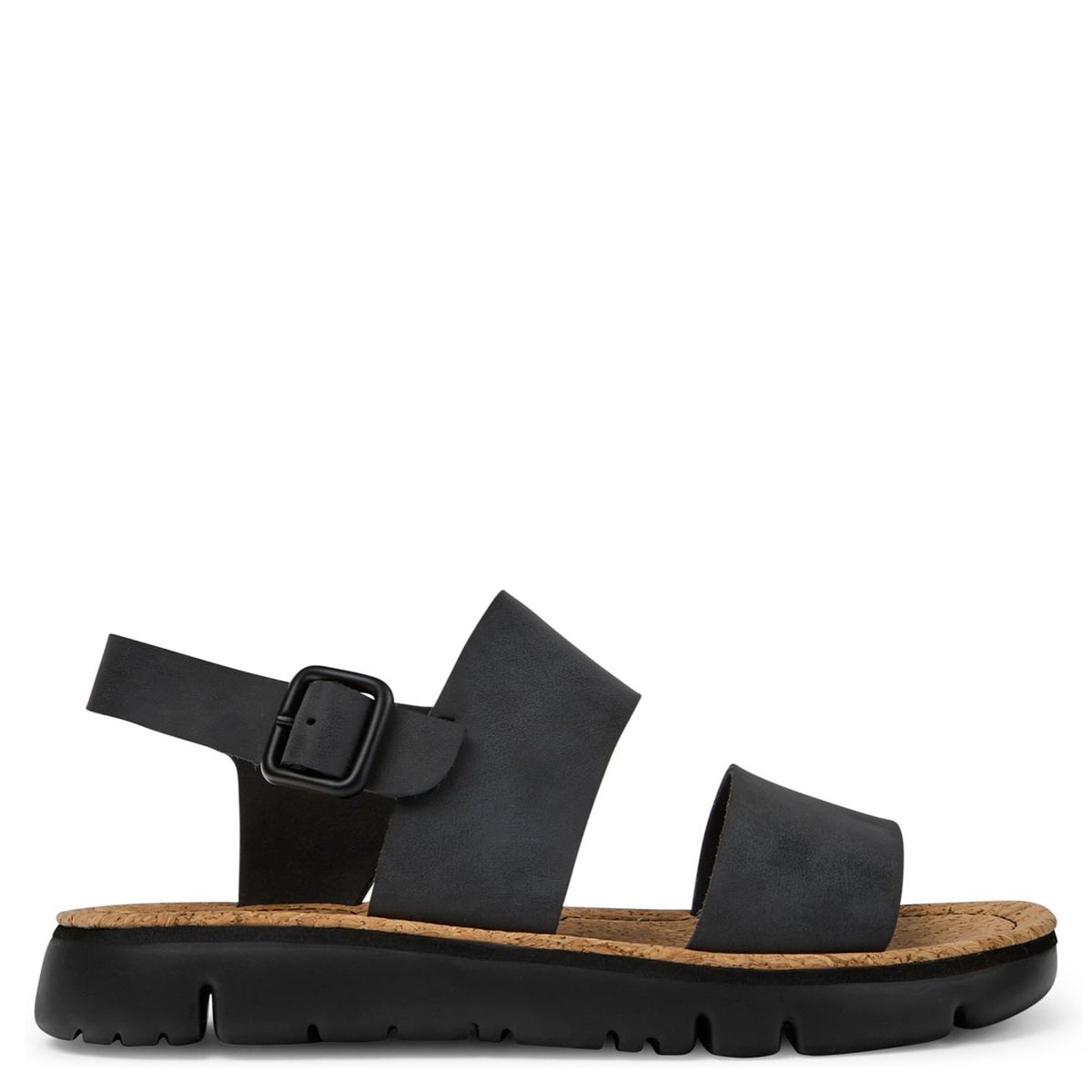 CAMPER - Oruga Sandal Sandalia Mujer Cuero Negra Camper