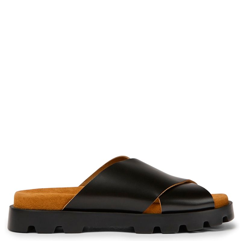 HUGO Sun Sandal-FL, Sandalia Mujer, Negro1, 35 EU