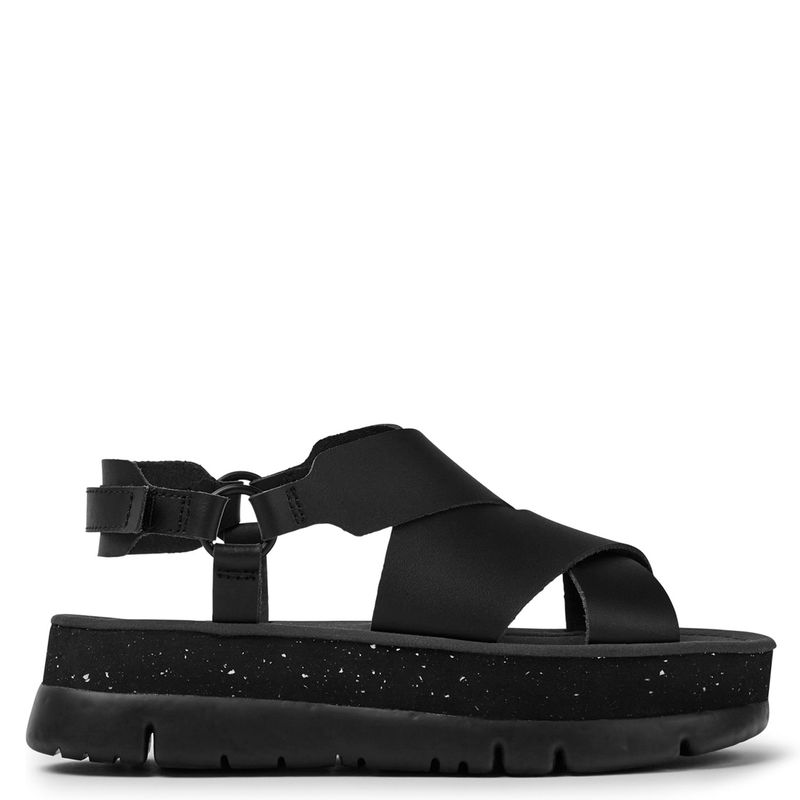 CAMPER - Oruga Up Sandalia Mujer Cuero Negro Camper
