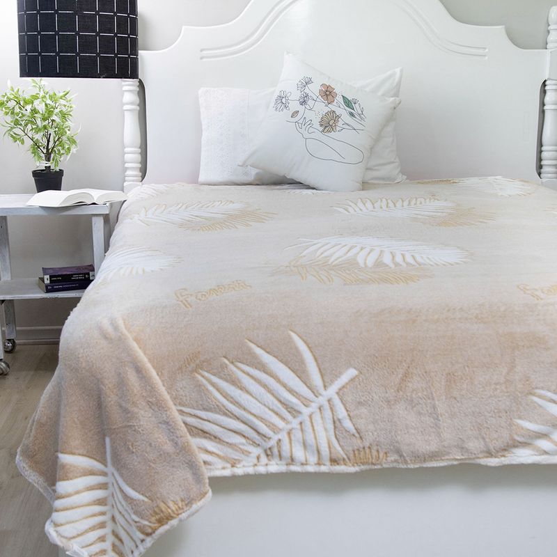 DORAL - Frazada Flannel Mali 15 Pl Beige Doral