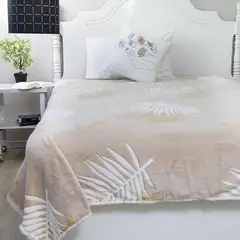 DORAL - Frazada Flannel Mali 15 Pl Beige