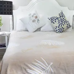 DORAL - Frazada Flannel Mali 2 Pl Beige