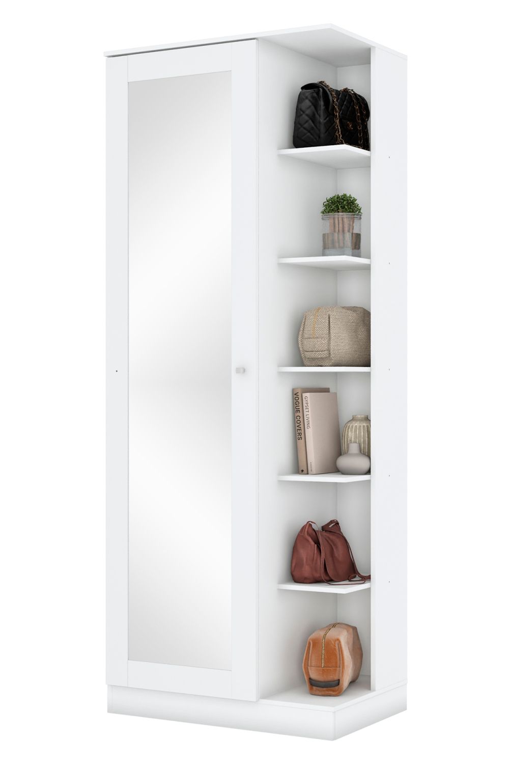 HOME MOBILI - Zapatera Mondari Blanco 1 Puertas 5 Epacios Home Mobili