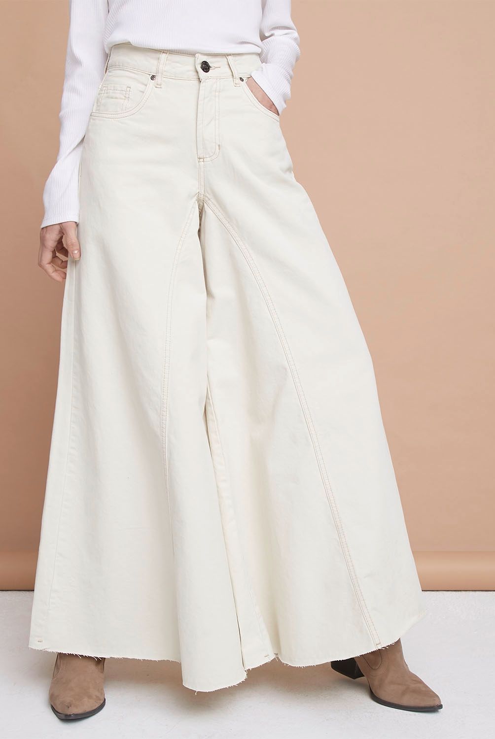 APOLOGY - Jeans Wide Leg Tiro Alto Mujer Cecilia Bolocco para Apology