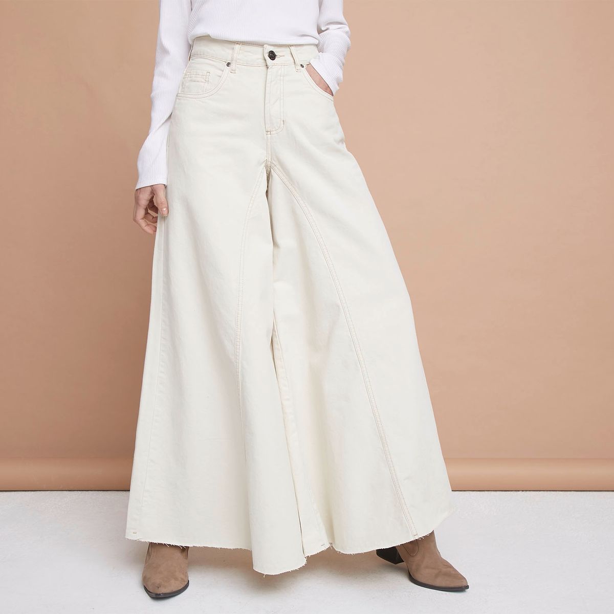 APOLOGY - Jeans Wide Leg Tiro Alto Mujer Cecilia Bolocco para Apology
