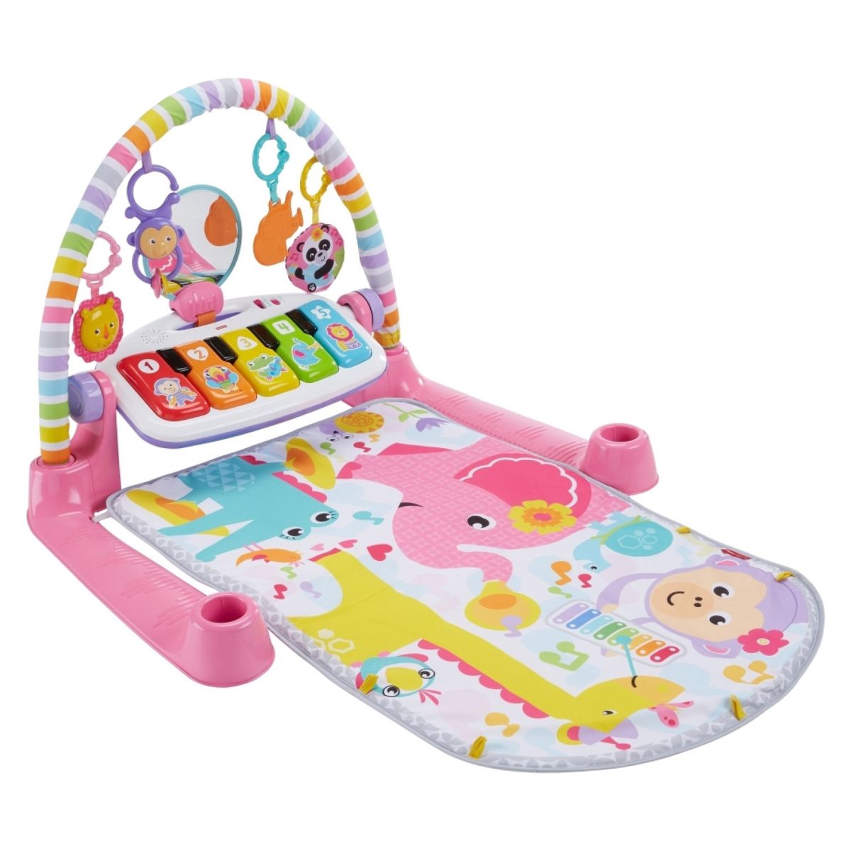 FISHER PRICE - F-P Gimnasio Deluxe Piano Pataditas Musicales Rosa Fisher Price