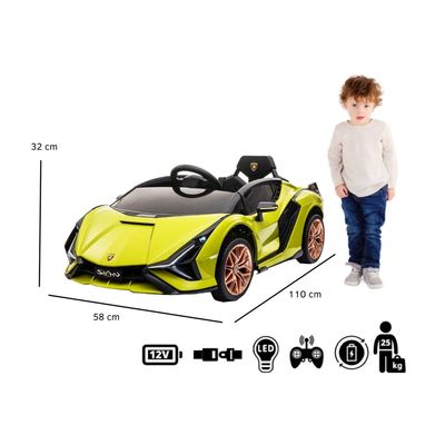 Imagen 2 del producto Auto De Juguete Lamborghini Sian Bateria Verde Radiocontrolado