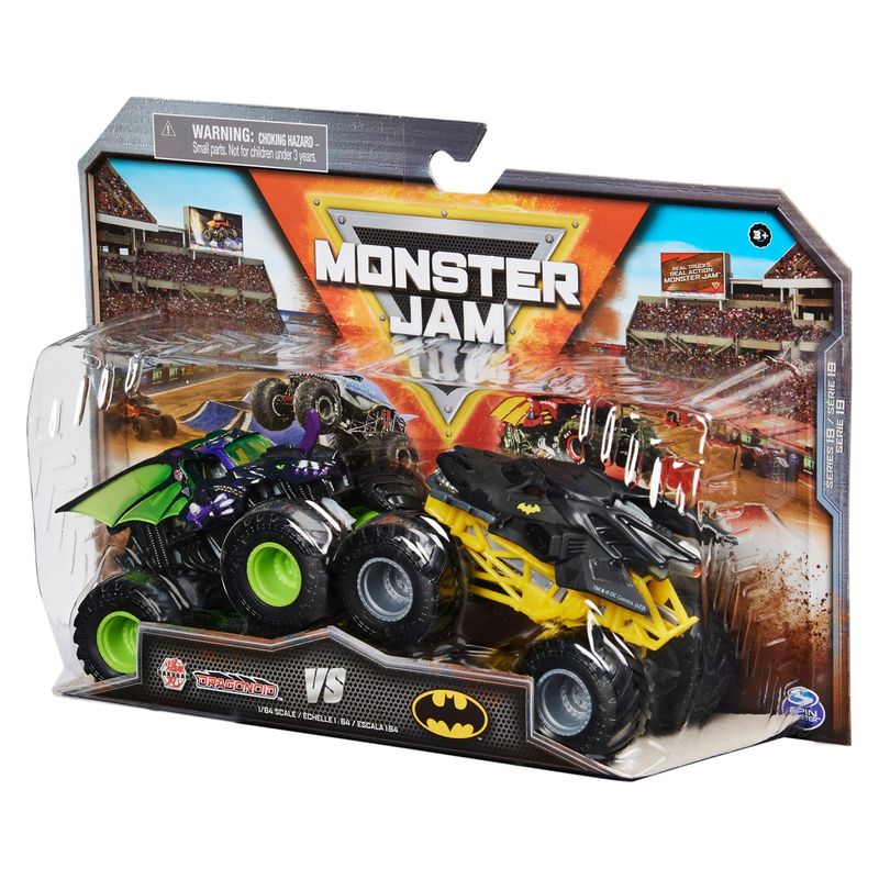 MONSTER JAM - Auto De Juguete Vehiculos 164 Pack 2 Monster Jam