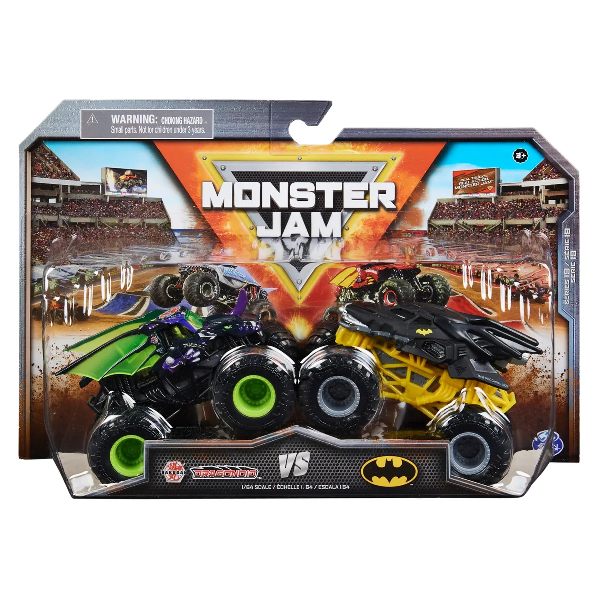 MONSTER JAM - Auto De Juguete Vehiculos 164 Pack 2 Monster Jam