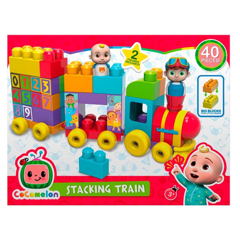 COCOMELON - Juego De Construcción Tren Apila Bloques 40 Piezas Cocomelon