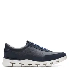 CLARKS - Zapatilla Urbana Hombre Cuero Azul