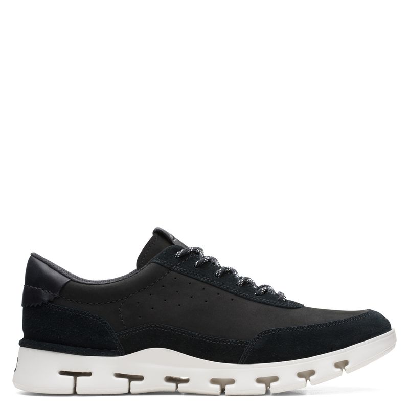 CLARKS - Zapatilla Urbana Hombre Cuero Negro Clarks